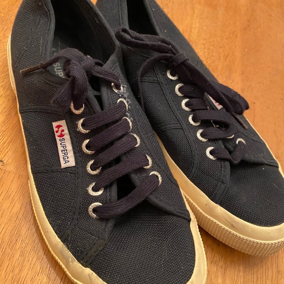 Superga navy & white canvas sneakers EU 40 US 9 - Picture 3 of 11